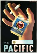 PACIFIC CIGARETTES | ORIGINAL POSTER BY A.M. CASSANDRE (1901-1968)