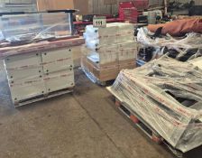 Three Pallets of Office Furniture including 3-Drawer Pedestals, 1800mm Conference Desks and Tables