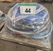 A Pallet of Reinforced Hose, High Pressure Hoses and Plastic Air Pipe (As Photographed)