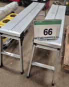 Two Aluminium Folding Work Platforms