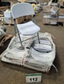 A Pallet of Ten Folding Canteen Chairs
