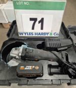 A WORX Powershare 20V Cordless Grinder Battery and Mains Charger