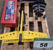 An ACTION RAM Hydraulic Ram Pipe Bending System and Associated Tooling (As Photographed)