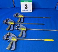 Three IRWIN Quick-Grip Clamps (Three 300mm and One 200mm)