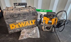 A DEWALT DW625E 240VAC Corded Hand Held Router with Accessory Pack in A Rigid Carry Case