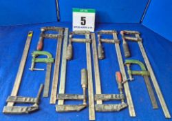Nine various F Clamps