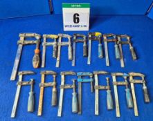 Fourteen various F Clamps