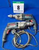 A BOSCH GSB21-2RE 240VAC 2-Speed Reversible Hammer Action Hand Drill with Keyless Chuck (Tested/Work