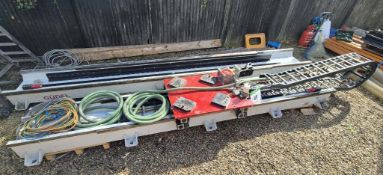 A GUDEL TMF-3 TrackMotion Floor 11m Linear Axis Robot Transportation Rail System with fitted single