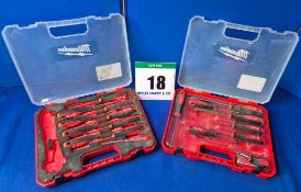 Two MILWAUKEE Screwdriver Sets (both incomplete)