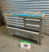 A TRINITY 8-Drawer Castor mounted Workshop Tool Storge and Workbench