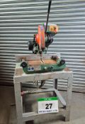 A PEDRAZZOLI Troncatrice Perris 350 350mm Chop Action Circular Bench Saw, Serial No. 057455 (2008) o