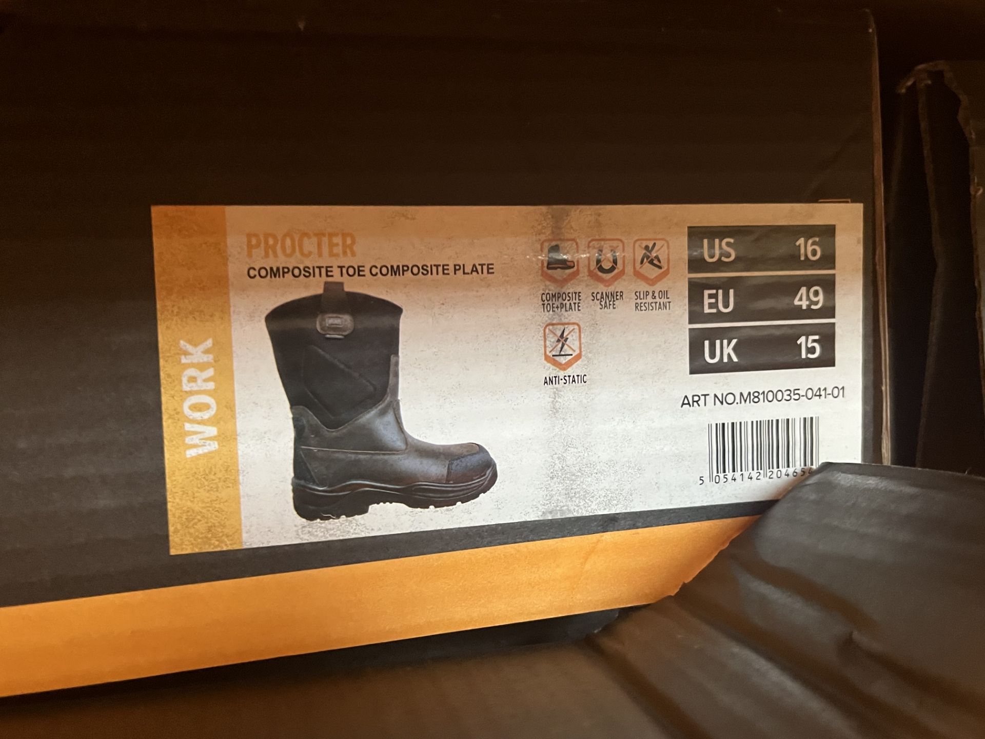 2 x Pairs of Magnum Safety Rigger Boots Dark Brown Size UK 15