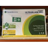 10 x Clevertronics EUBPRO-SM-LI Surface Mounted Blade Style LED Emergency Signs Inc All