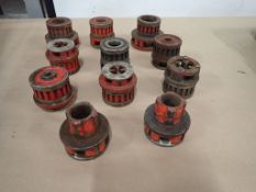 Lot of (11) Pipe Threader Die Heads