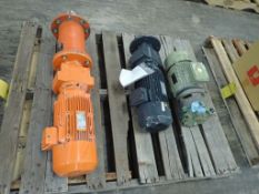 Lot of (2) Industrial Gear Motors and Centrifugal Pump with Motor