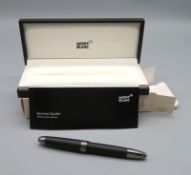 Kugelschreiber/Rollerball, Montblanc, Meisterstück, Ultra Black, neuwertiger Zustand, Kaufdatum 201