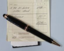 Montblanc Kugelschreiber, Meisterstück, 75 Jahre Passion and Soul, Edelharz mit vergoldeten Beschlä