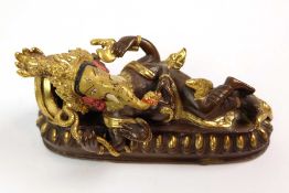 SKULPTUR, liegender Ganesha,