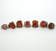 RINGE, Konvolut von 7, Turkmenistan/Afghanistan/Zentralasien,