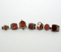 RINGE, Konvolut von 7, Turkmenistan/Afghanistan/Zentralasien,