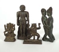 STATUETTEN/ FIGURINEN, Konvolut von 4, Indien,