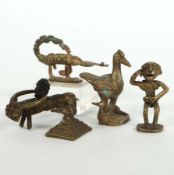 STATUETTEN/ MINIATUREN/ FIGURINEN, Konvolut von 5, Westafrika,