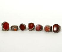 RINGE, Konvolut von 7, Turkmenistan/Afghanistan/Zentralasien,