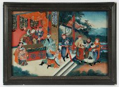 Hinterglasbild, China, 19.Jh.