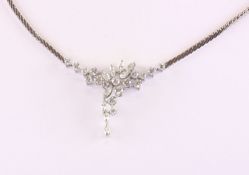 Brillantcollier, 750/ooo Weißgold, 