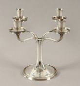 vierflammiger Kerzenleuchter, Silber 925/ooo, Willy Stoll, Leipzig, um 1930