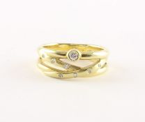 Brillantring, 585/ooo Gelbgold, RG 56, 6,5g
