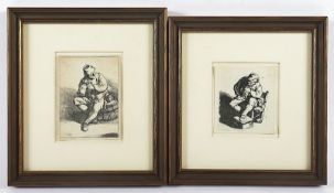 Bega, Cornelis, zwei Radierungen