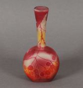 kleine Vase, signiert Gallé, A.20.Jh.