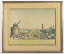 Andernach, kolorierter Stich, Janscha/Ziegler, R.