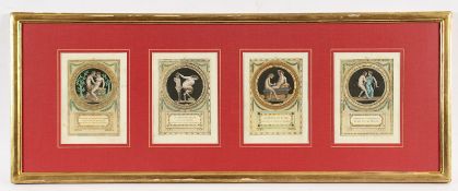 vier erotische Blätter, um 1790, R.