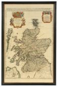 Schottland, Kupferstichkarte, R.