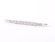 Brillantstabbrosche, 585/ooo Weißgold, 5,7g