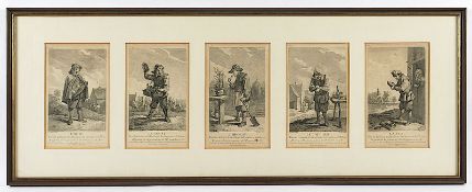 Die fünf Sinne nach David Teniers, Stiche, R.