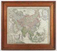 Karte Asien, kolorierter Kupferstich, Homann Erben, 1744