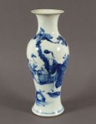 Vase, Porzellan, blau-weiss, China, 19.Jh.