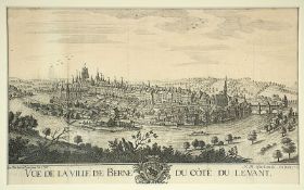 Ansicht von Bern, Kupferstich, Büchel/Wachsmuht, 1763, R.