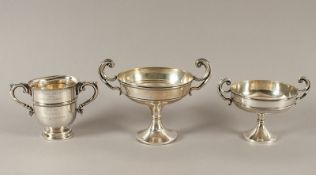 drei Pokale, Silber 925/ooo, England, 20.Jh.