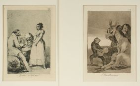 Goya, Francisco, zwei Radierungen