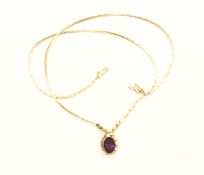 Amethyst-Collier, 585/ooo Gelbgold, 9,2g