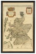 Schottland, Kupferstichkarte, R.