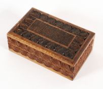 Holzdose, Kerbschnitzerei, um 1910