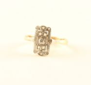 Art-Deco Diamantring, 585/ooo GG/WG, 2,6g
