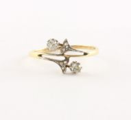 Diamantring, 585/ooo Gelbgold, 1,5g