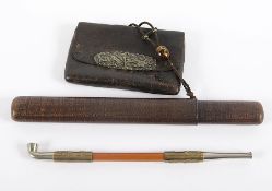 Rauchgarnitur (tabako-ire), Japan, E.19.Jh.